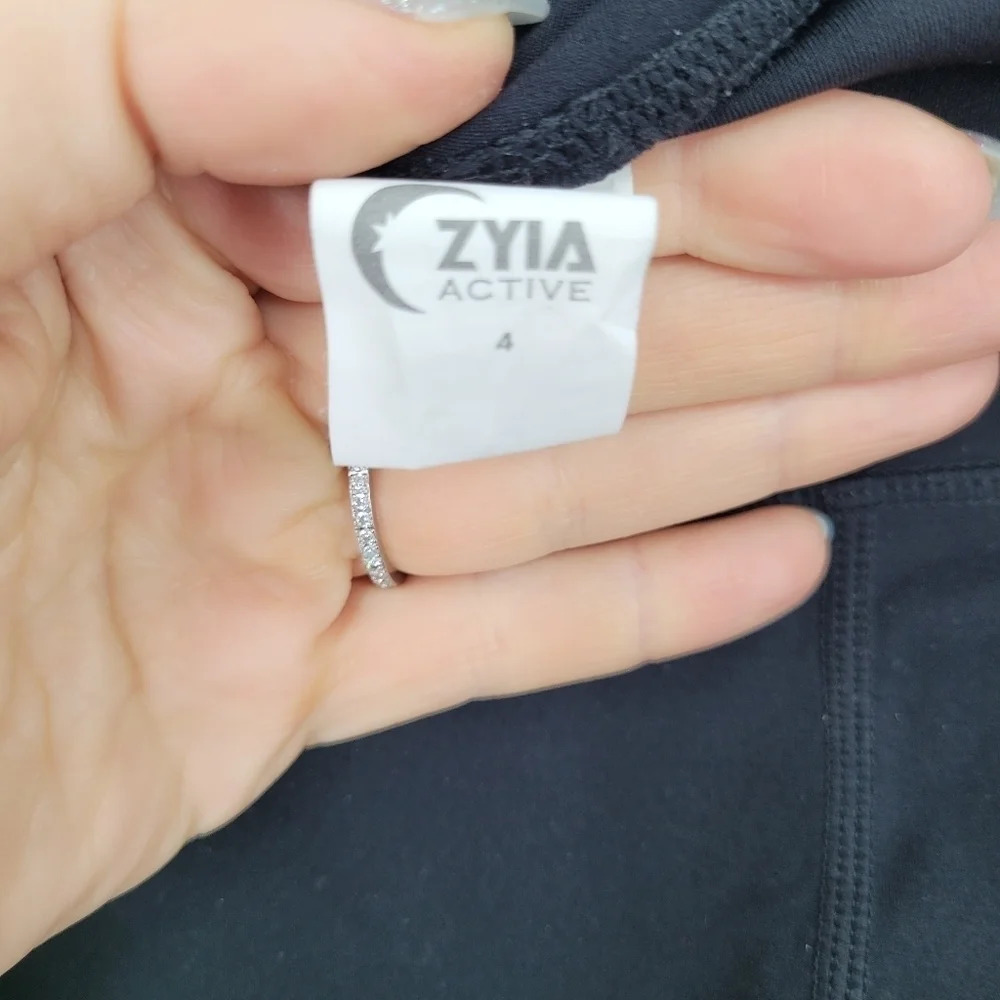 ZYIA active womens Girls night out black pocket luxe hi-rise soft legging Size 4 - Picture 5 of 9